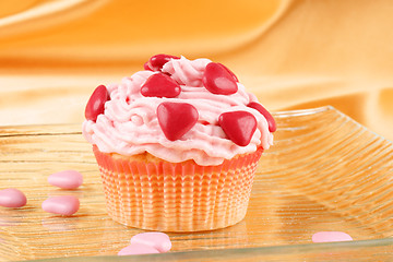 Image showing Fancy Valentine's day cupcake