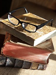 Image showing Books and Glasses