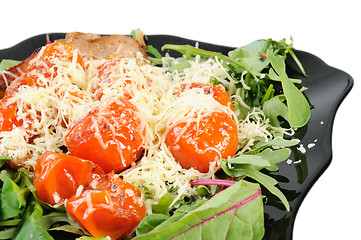 Image showing Salad with arugula and tomatoes