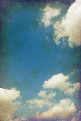 Image showing vintage cloudy sky