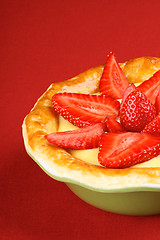 Image showing Strawberry and custard tart