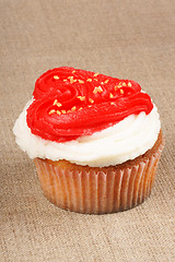 Image showing Valentine's day cupcake