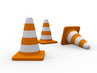 Image showing traffic cones 3d illustration 