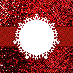Image showing Red christmas card with glitter light. EPS 8