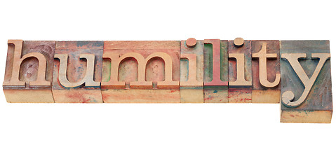 Image showing humility word in letterpress type