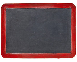 Image showing slate blackboard in red wood