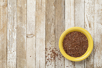 Image showing brown flax seeds