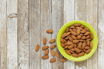 Image showing bowl of almonds