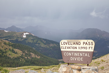 Image showing Loveland Pass - continental divide