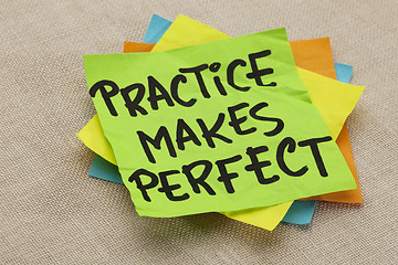 Image showing practice makes perfect