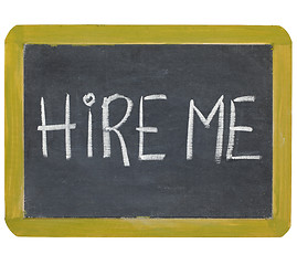 Image showing hire me message