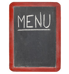 Image showing menu blackboard sign