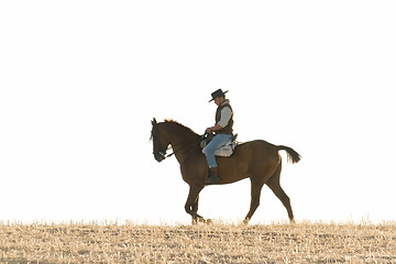 Image showing rider and his horse