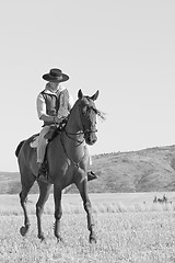 Image showing rider and his horse