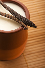 Image showing Sweet vanilla pudding dessert 