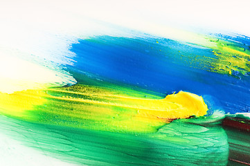 Image showing paints on the white paper