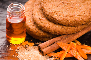 Image showing Cookies with cinnamon and orange