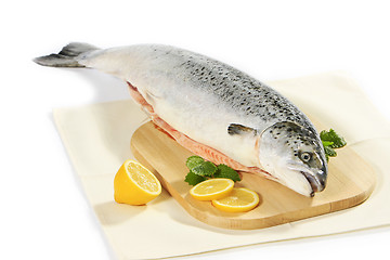 Image showing fresh raw salmon