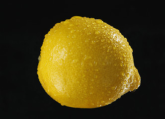 Image showing lemon on black background