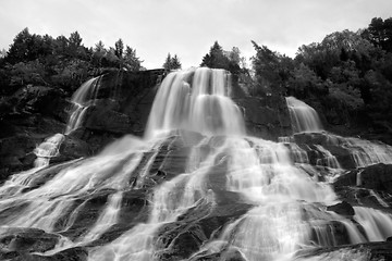 Image showing Furubergfossen in Odda