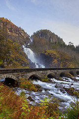 Image showing Laatefoss in Odda