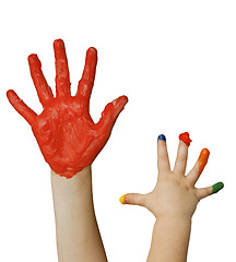 Image showing fingerpainting