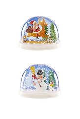 Image showing Christmas snow globes