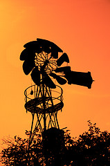 Image showing Old Farm Windmill