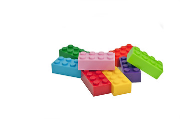 Image showing Plastic toys, building blocks.