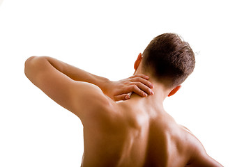 Image showing back and shoulder naked male body 