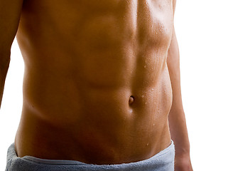 Image showing belly naked male body