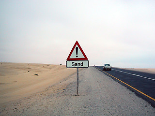 Image showing Sand warning