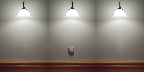 Image showing bulb lamps and electric switches 