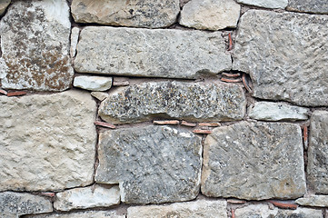 Image showing texture of ancient stone wall