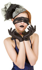 Image showing Girl blindfolded 