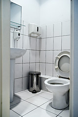 Image showing unrecognizable simple interiors toilet