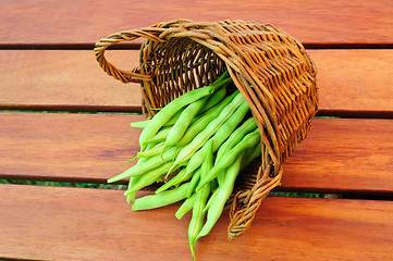 Image showing asparagus in a wicker 