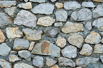 Image showing texture of ancient stone wall