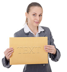 Image showing office manager and large brown envelope