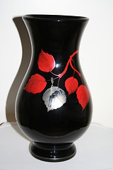 Image showing Beautiful black vase