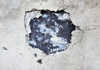 Image showing hole in the concrete