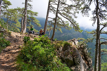 Image showing footpath in the picturesque mountains 