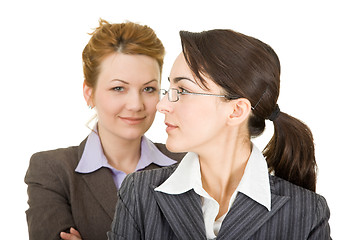 Image showing portrait of two women in office clothes 