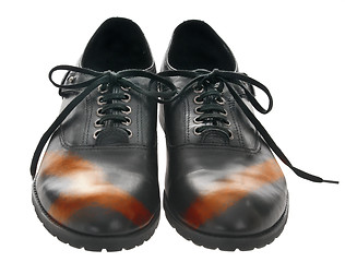 Image showing Black Men's leather shoes 