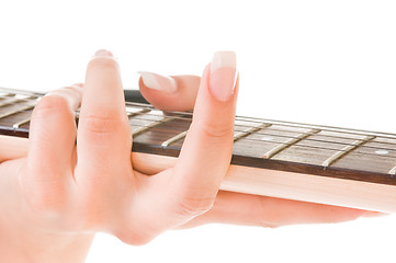 Image showing hands and fingers with a guitar 