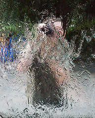 Image showing self-portrait by water jet