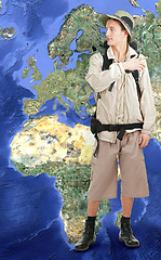 Image showing young tourist 