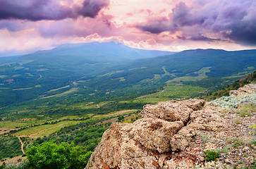 Image showing  view from the mountains