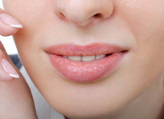 Image showing female sensual lips closeup