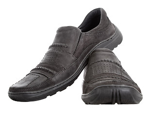 Image showing Men's walking shoes nubuck 